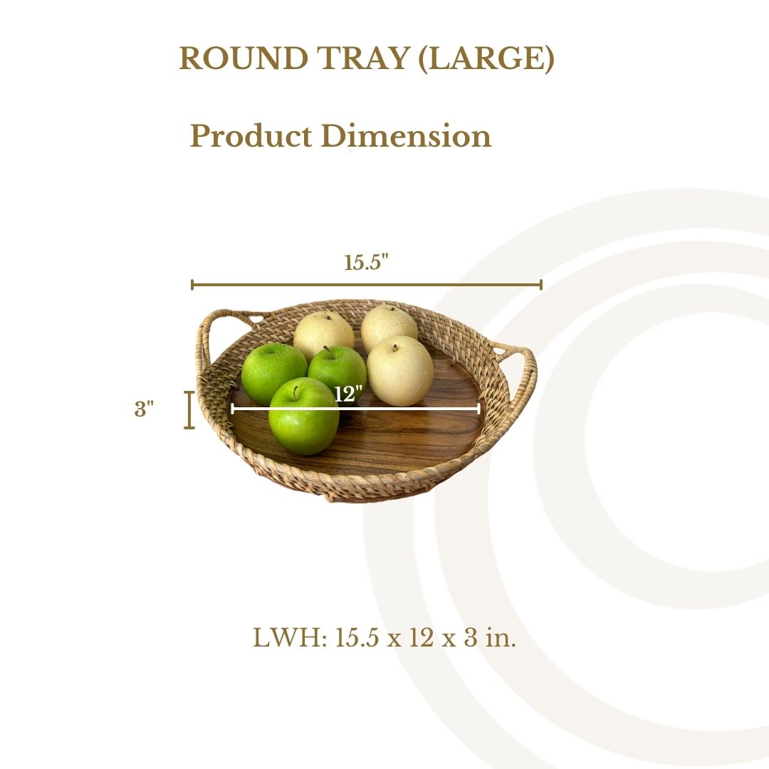 Serving/Fruit Tray (Rattan-Acacia Fusion)