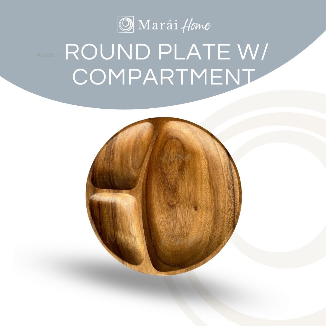 3-Compartment Round Plate