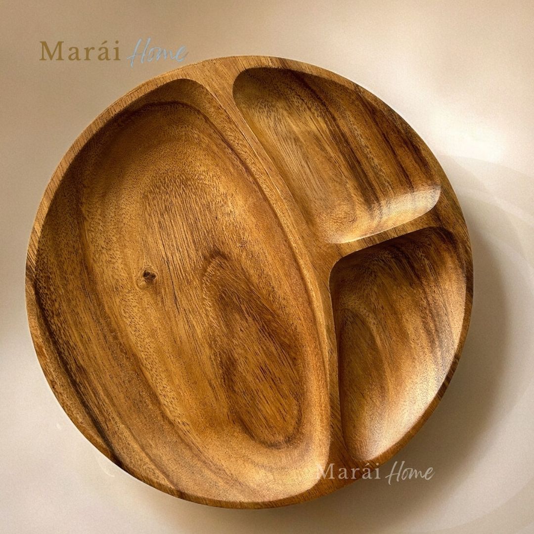 3-Compartment Round Plate