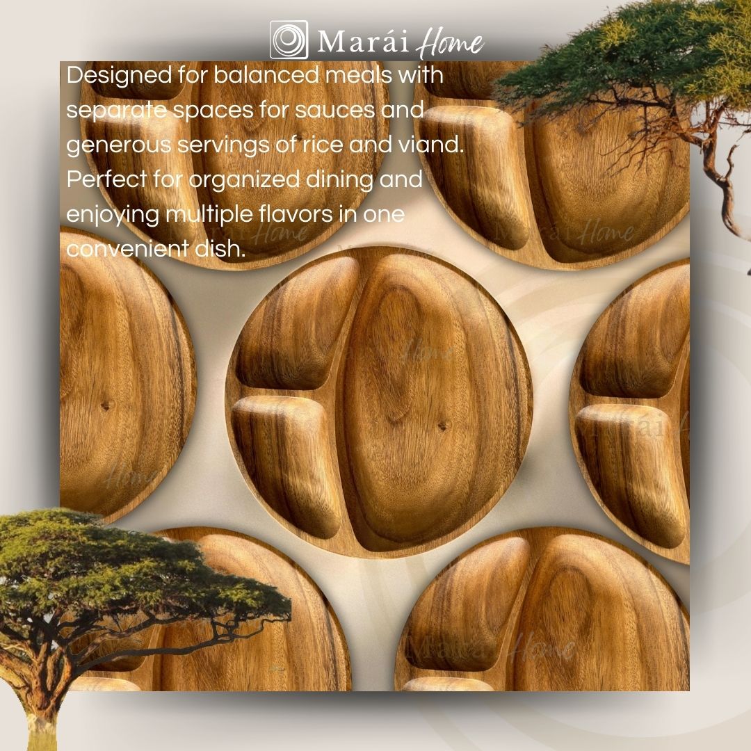 3-Compartment Round Plate