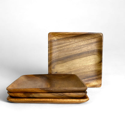 Wooden Square Plate - Acacia Wood
