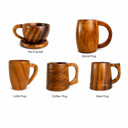 Wooden Cups and Mugs - Acacia Wood