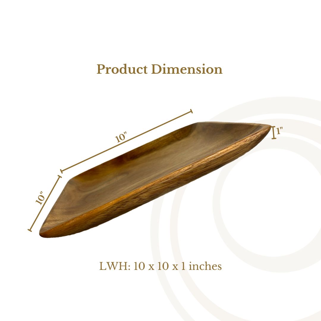 Wooden Square Plate - Acacia Wood