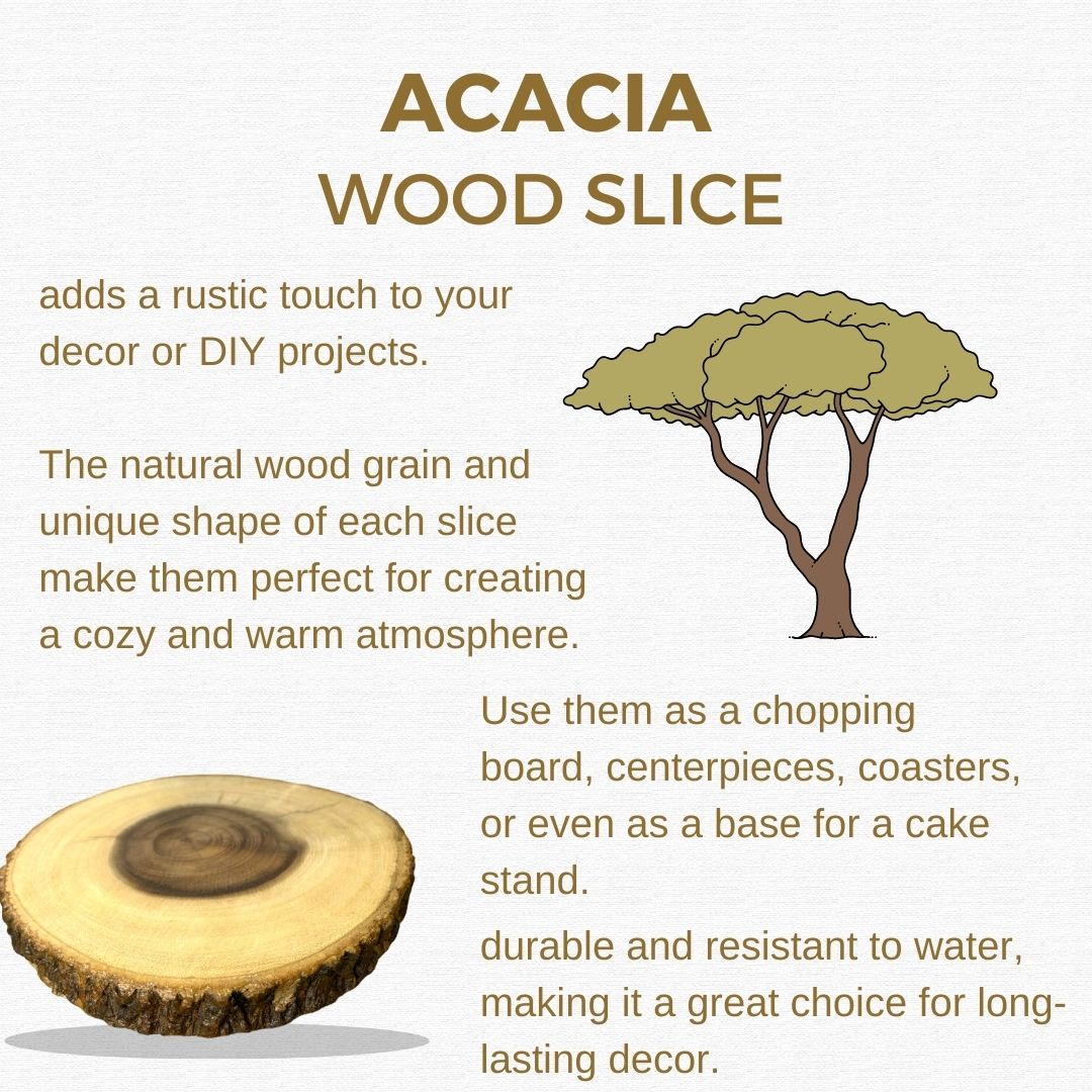 Rustic Wood Slice with Bark