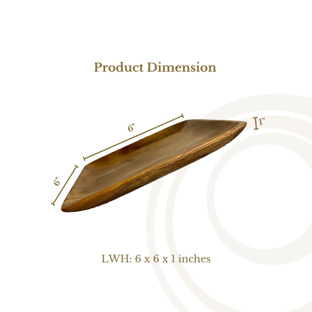Wooden Square Plate - Acacia Wood