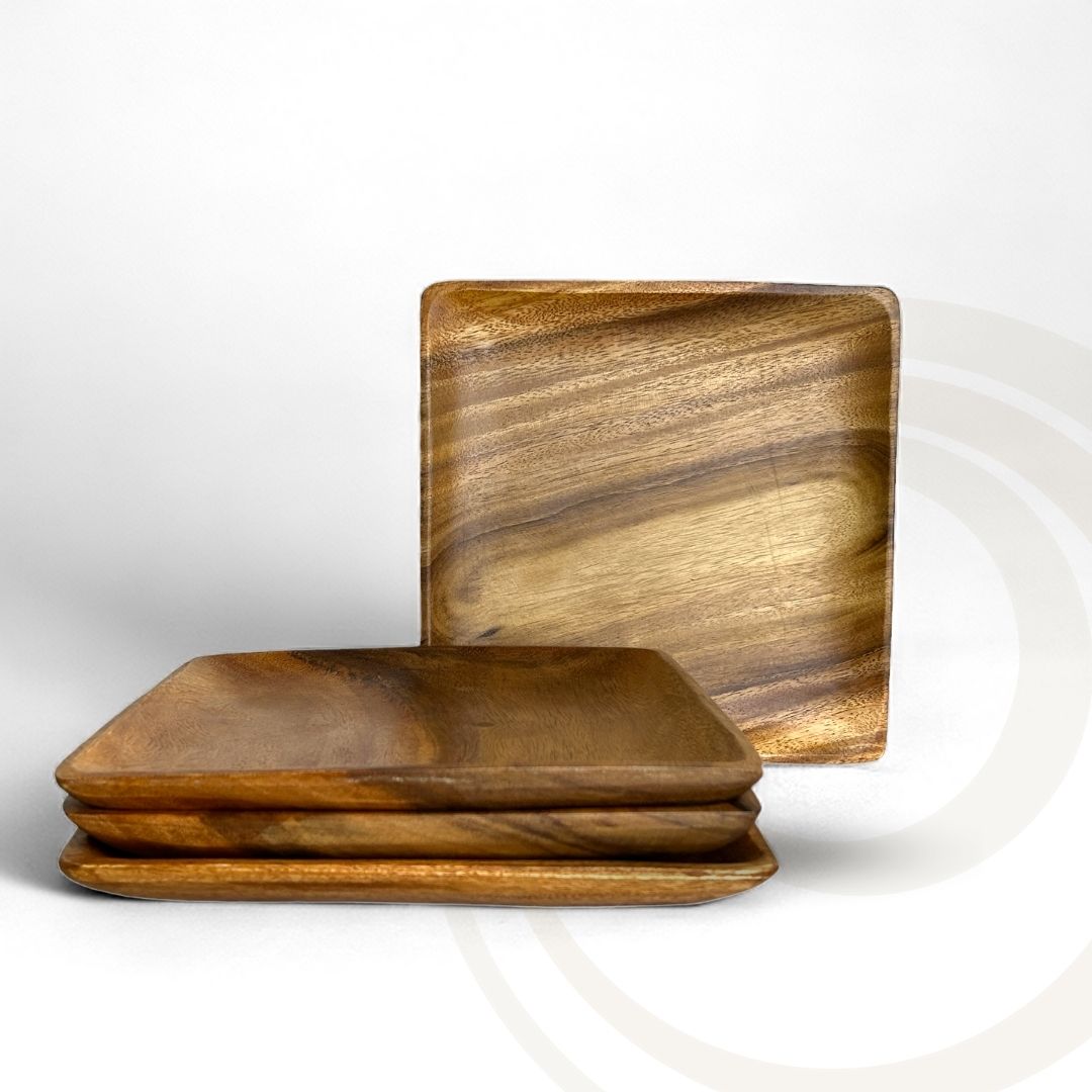 Wooden Square Plate - Acacia Wood