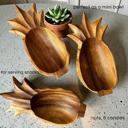 Pineapple Mini Bowl Acacia Wood