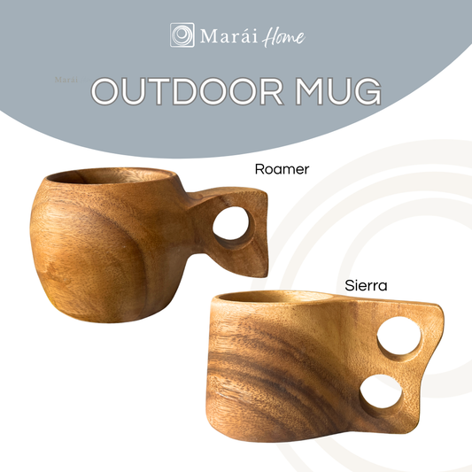 Outdoor MugMarai Home Acacia Wood Mug Outdoor Coffee