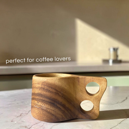 Outdoor MugMarai Home Acacia Wood Mug Outdoor Coffee