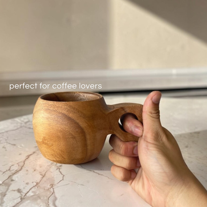 Outdoor MugMarai Home Acacia Wood Mug Outdoor Coffee
