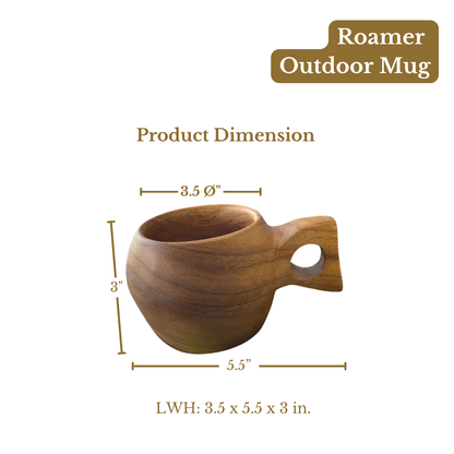 Outdoor MugMarai Home Acacia Wood Mug Outdoor Coffee